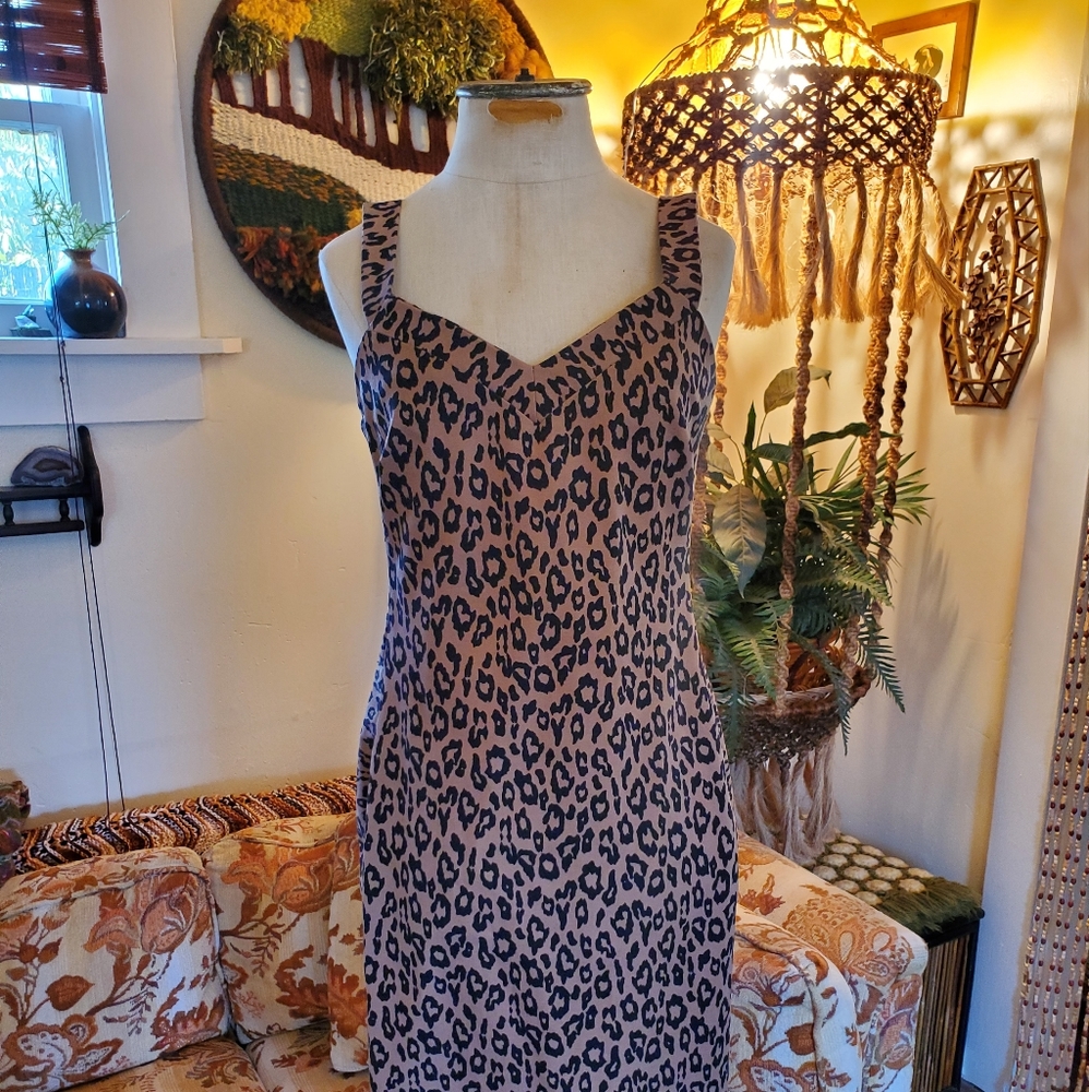 Banana Republic Leopard Print Dress Sz 4